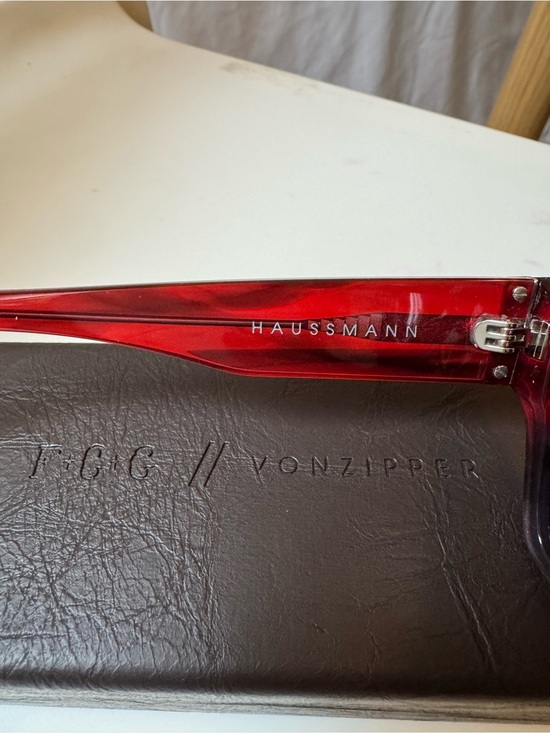 VonZipper x F+G+G Haussmann Burgundy Oversized Sunglasses main image 5